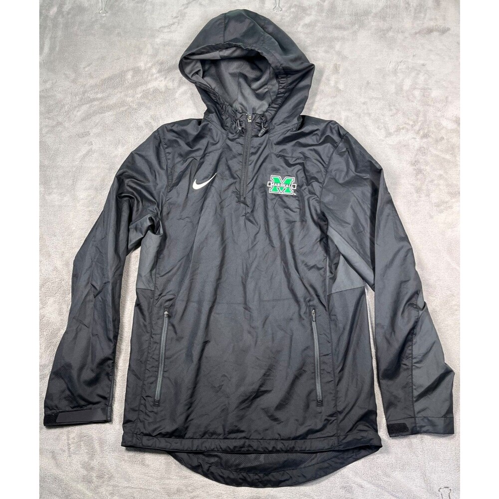 Marshall University Thundering Herd Jacket Womens Black Small Nike Full Zip Hood